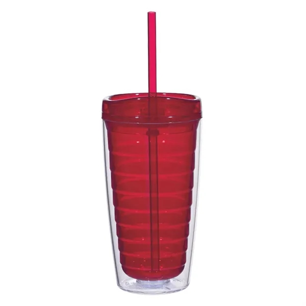 16 Oz. Econo Double Wall Tumbler With Lid And Straw - Image 10
