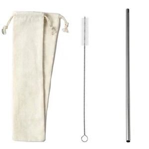 Pouch Kit Straight Stainless Steel Straw