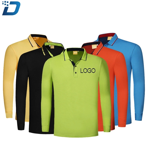 Long Sleeve Polo Shirt - Image 1
