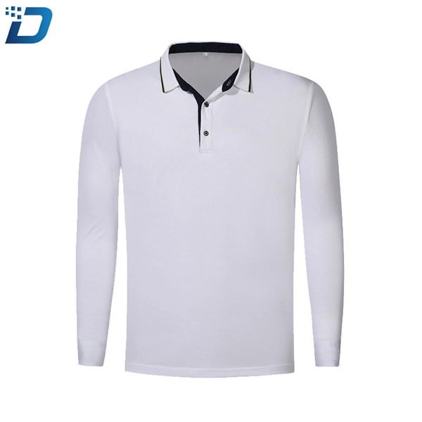 Long Sleeve Polo Shirt - Image 2