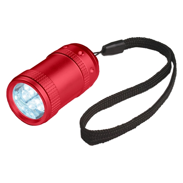 Aluminum Small Stubby LED Flashlight With Strap - Image 6