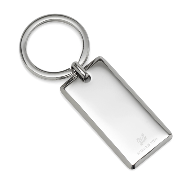 Rectangle Engravable Stainless Steel Key Chain - Image 3