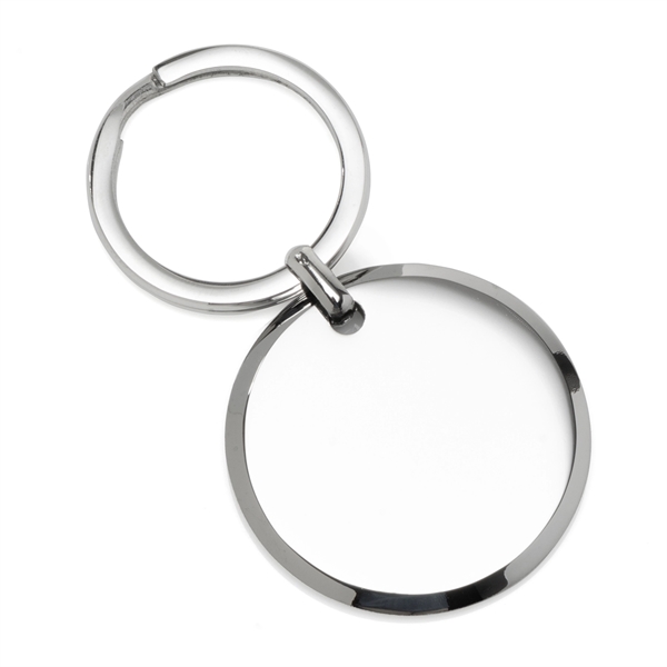 Round Engravable Stainless Steel Key Chain - Image 2