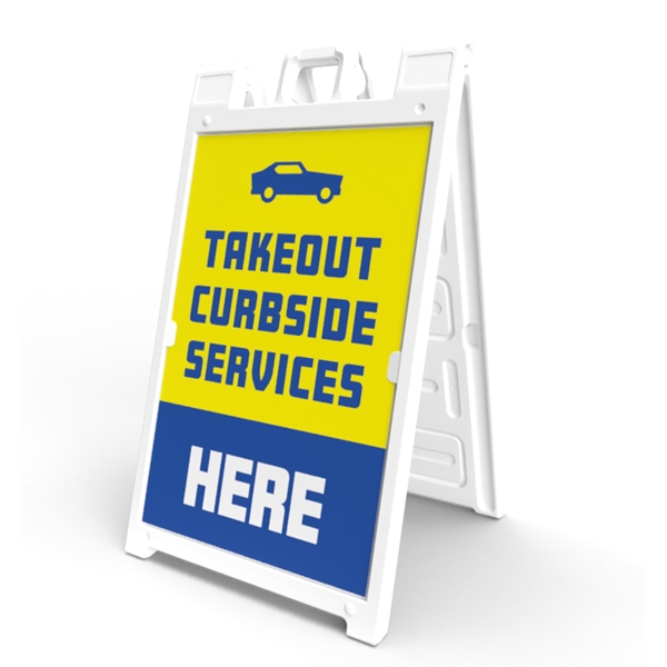 Signicade® Sign Kit (2 Signs) - Takeout Curbside Services