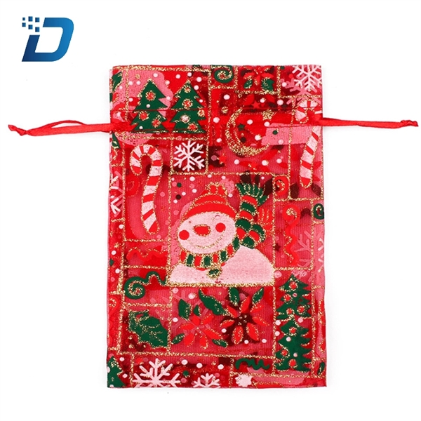 Drawstring Organza Christmas Gift Bag - Image 5