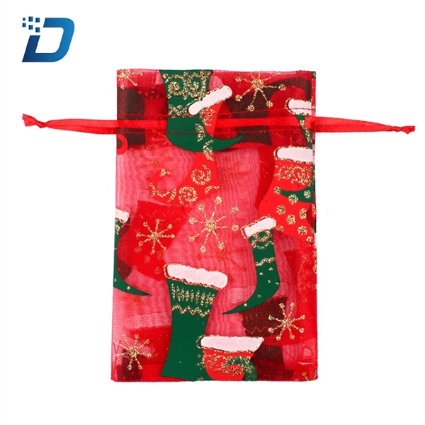 Drawstring Organza Christmas Gift Bag - Image 7
