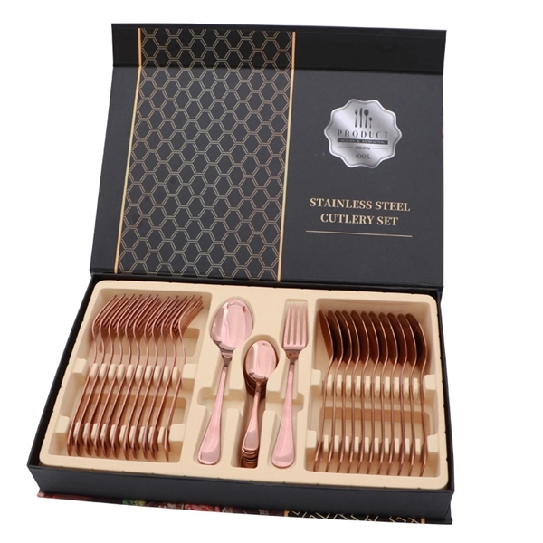 36PCS Stainless Steel Cutlery Set Dinnerware Home Kitchen Ta - Image 3