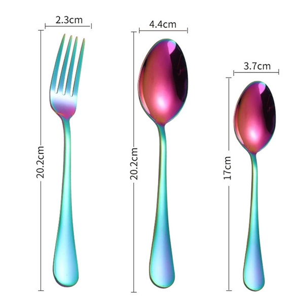 36PCS Stainless Steel Cutlery Set Dinnerware Home Kitchen Ta - Image 4