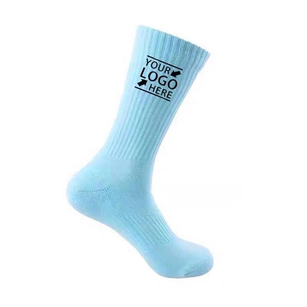 Vertical Cotton Basketball Socks - Image 2