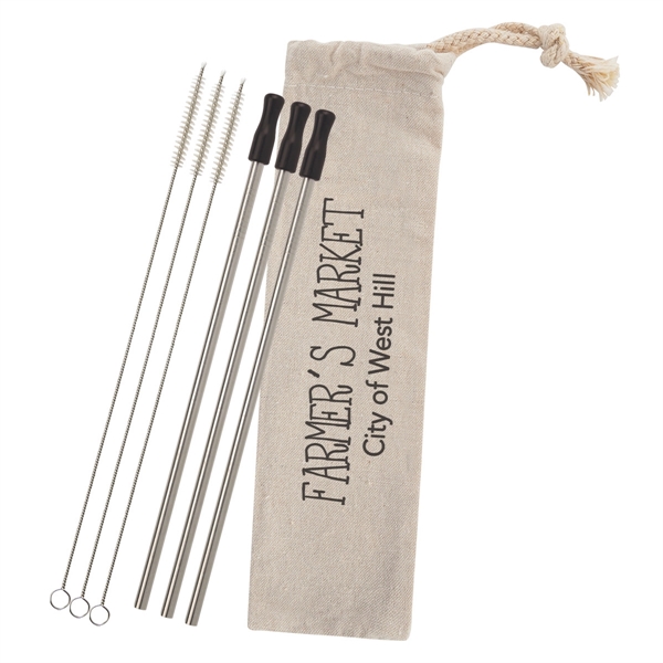 3-Pack Stainless Straw Kit with Cotton Pouch - Image 16