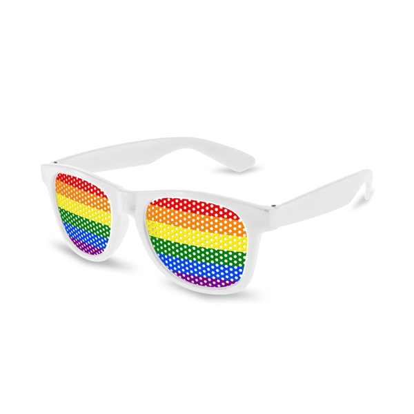 Pride Value Retro Pinhole Promotional Sunglasses - Image 1