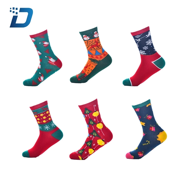 Custom Dress Christmas Socks for Adult - Image 1
