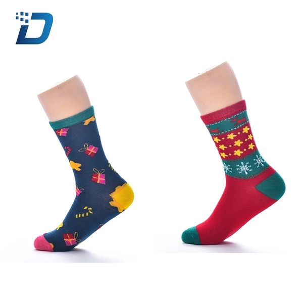 Custom Dress Christmas Socks for Adult - Image 2