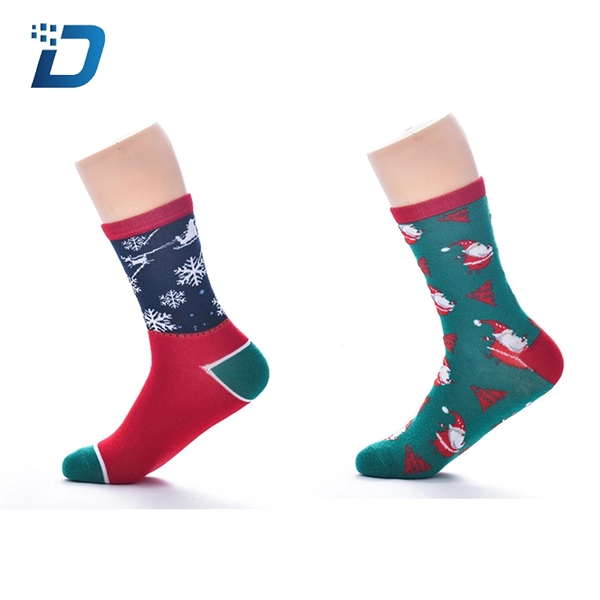 Custom Dress Christmas Socks for Adult - Image 3