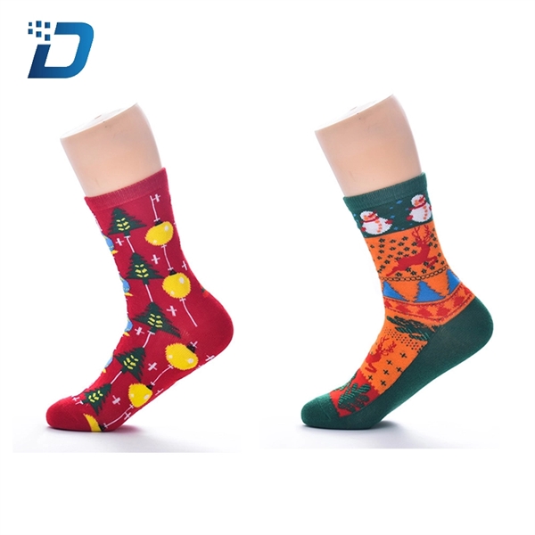 Custom Dress Christmas Socks for Adult - Image 4