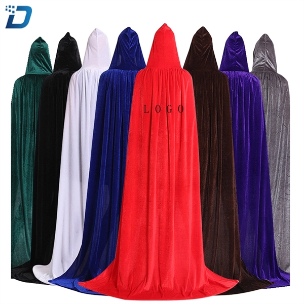 Unisex Full Length Hooded Cape Halloween Christmas Cloak(Siz - Image 2