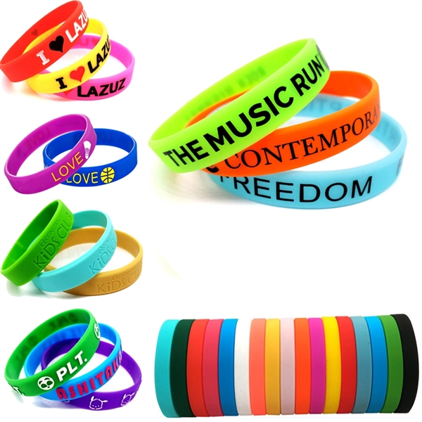Rush Service Motivational Silicone Wristbands 1/2"