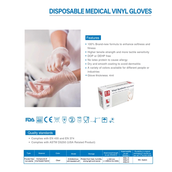 FDA Approved Disposable Vinyl Gloves - STOCK IN CA - Image 4