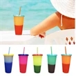 24 oz Color Changing Cups With Straws and Lids
