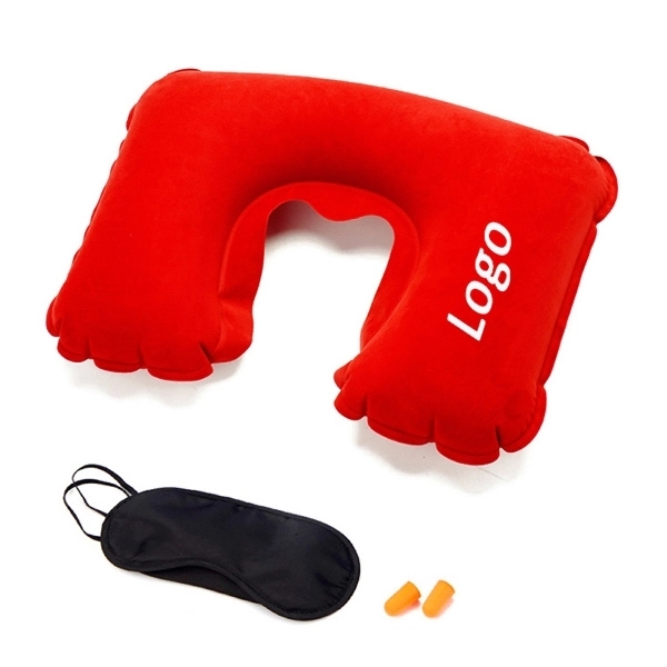 3in1 Travel Sets-Inflatable Neck Pillow/Eye Mask/Ear Plugs - Image 3