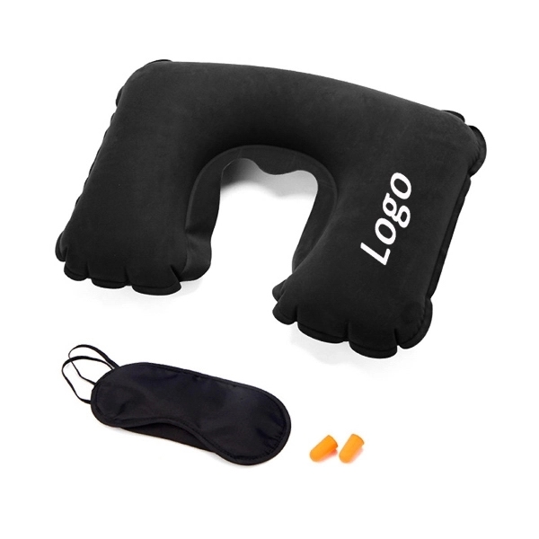 3in1 Travel Sets-Inflatable Neck Pillow/Eye Mask/Ear Plugs - Image 4