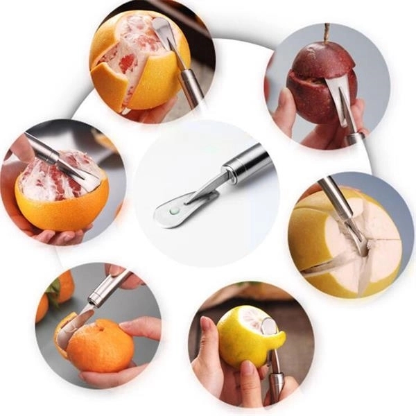 Orange Peeler Fruit Opener Stainless Steel Canal Knife - Image 1