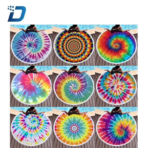 Round Digital Printing polyester Beach Towels - Image 4