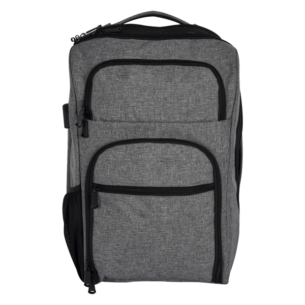 Heathered RFID Laptop Backpack & Briefcase - Image 7