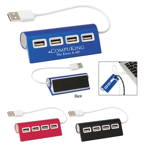 4-Port Aluminum Wave USB Hub - Image 1