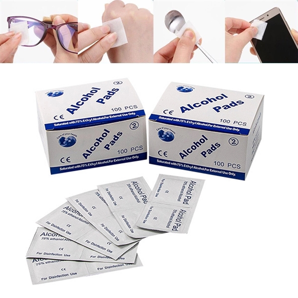 100pcs 75% Alcohol Wet Wipes Disposable Disinfection Antisep - Image 1