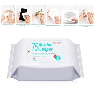 50 PCS 75% Alcohol Cleaning Wet Wipes