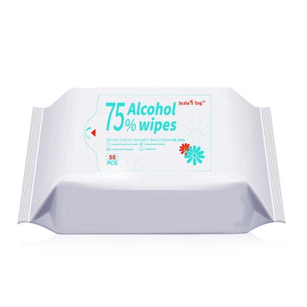 50 PCS 75% Alcohol Cleaning Wet Wipes - Image 2