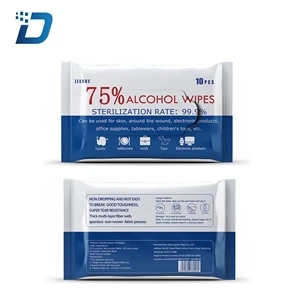 10pcs A Bag 75% Alcohol Wipes