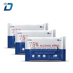40Pcs 75% Alcohol Wipes