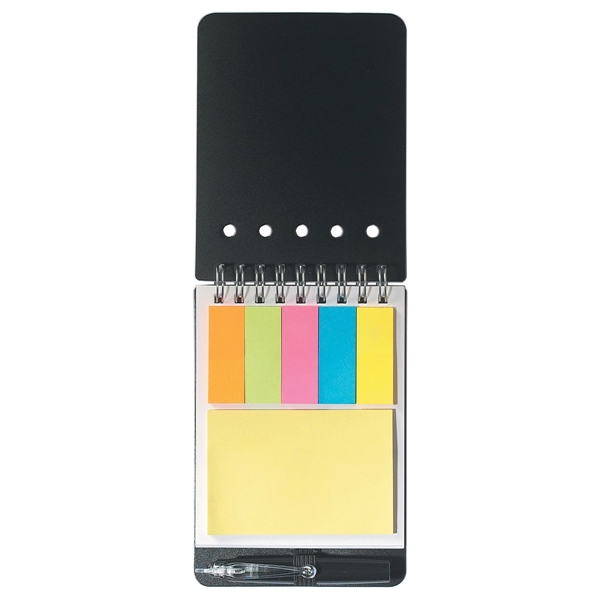 Spiral Jotter with Sticky Notes, Flags & Pen - Image 8