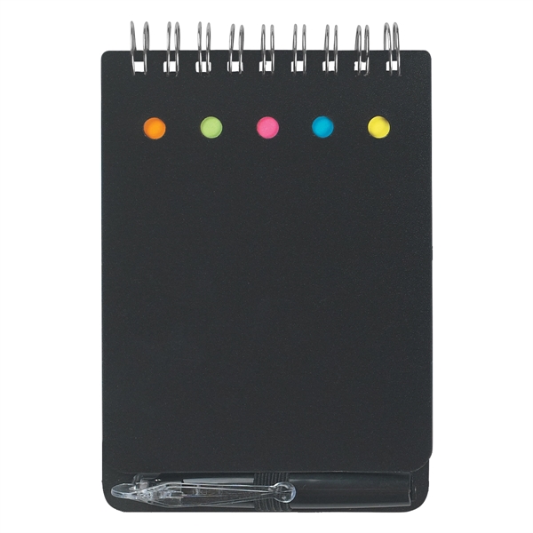 Spiral Jotter with Sticky Notes, Flags & Pen - Image 9