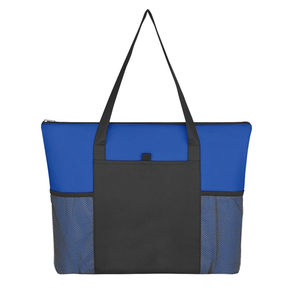 Non-Woven Voyager Zippered Tote Bag - Image 2
