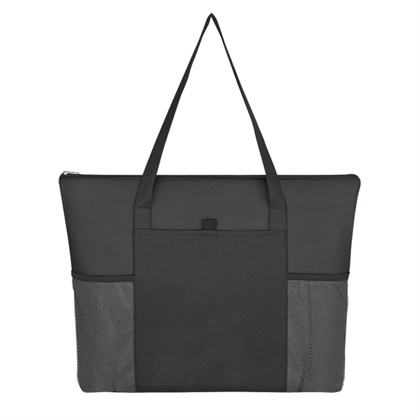 Non-Woven Voyager Zippered Tote Bag - Image 4