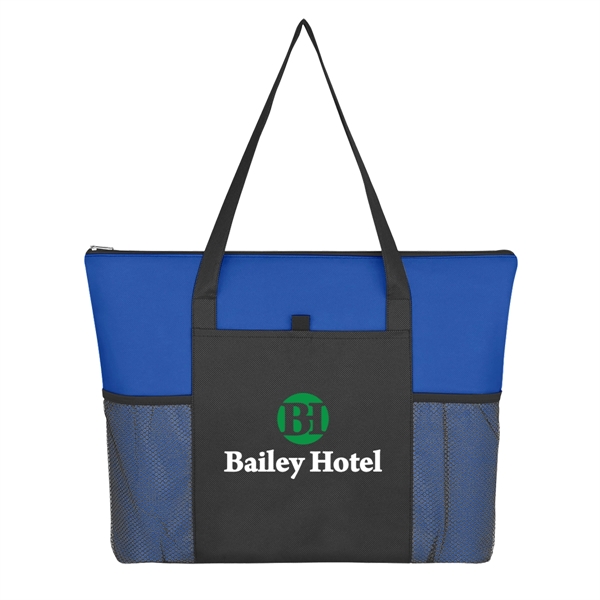Non-Woven Voyager Zippered Tote Bag - Image 8