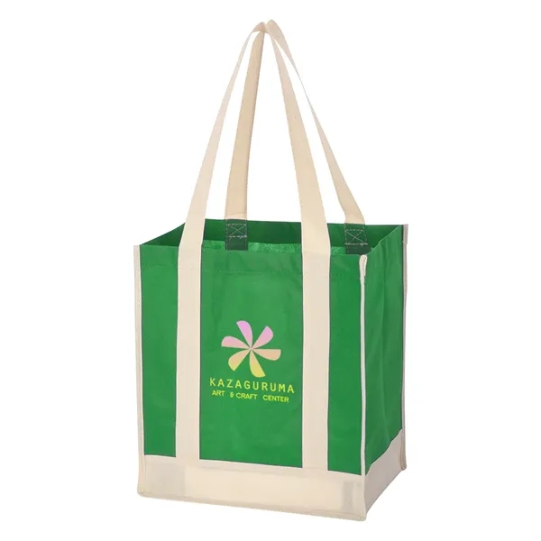 Non-Woven Two-Tone Shopper Tote Bag - Image 35