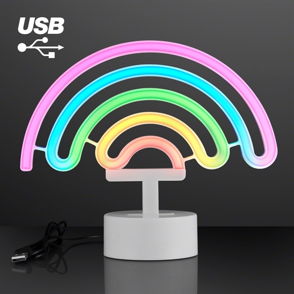 Neon LED Rainbow USB Tabletop Light - Image 4