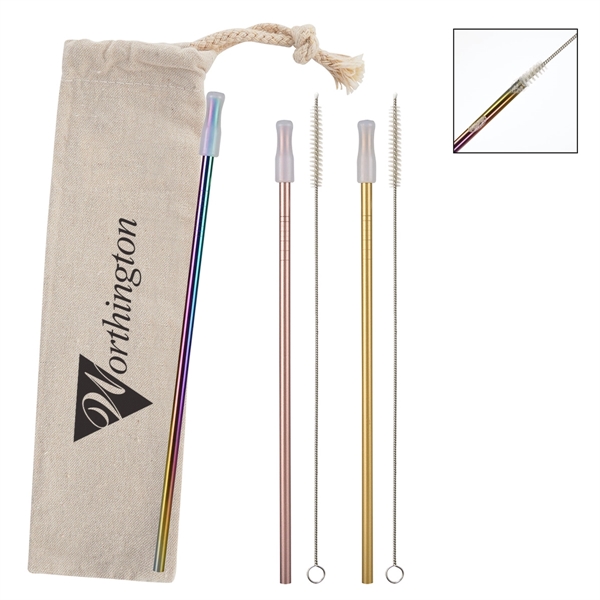Park Avenue Stainless Straw Kit with Cotton Pouch