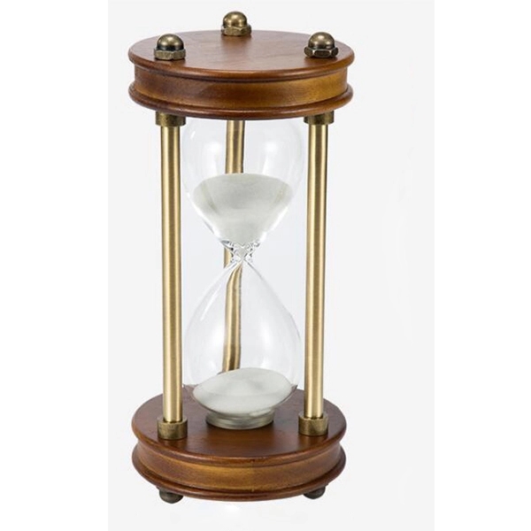 Round Wood Time Hourglass Timer 30 Minute - Image 1