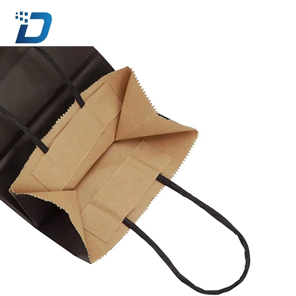 Black Kraft Paper Bags With Handle - Image 4