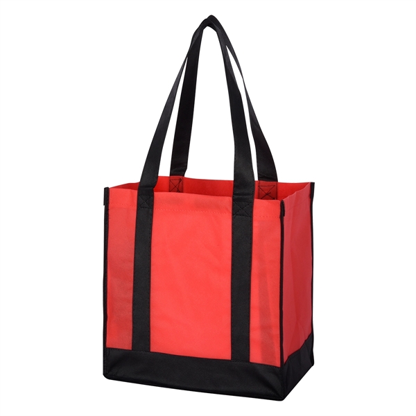 Non-Woven Two-Tone Shopper Tote Bag - Image 37