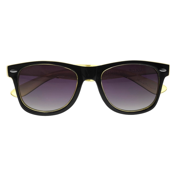 Two-Tone Translucent Malibu Sunglasses - Image 23