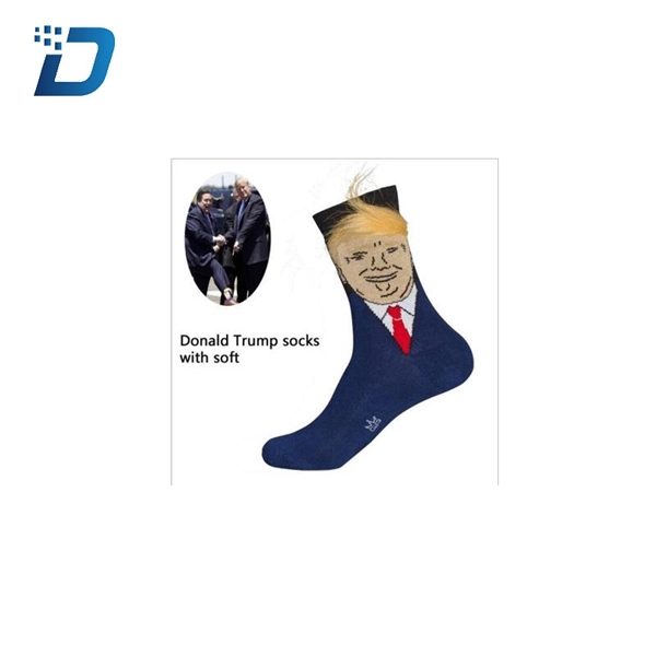 Funny Donald Trump Hair Socks Gift - Image 3