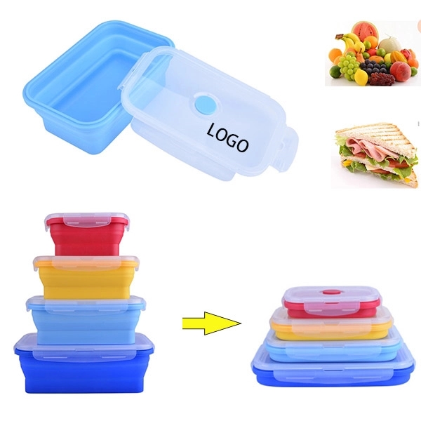 Silicone Foldable Lunch Bento Box - Image 1