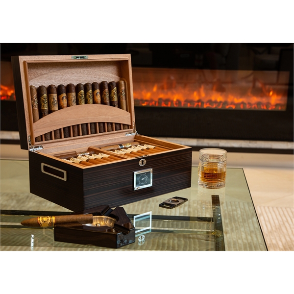 Rockefeller Cigar Humidor With Lid Cigar Display - Image 9