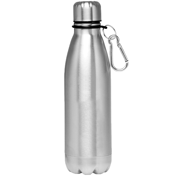 26 Oz Stainless Steel Sports Water Bottle w/ Carabiner Hook - Image 2